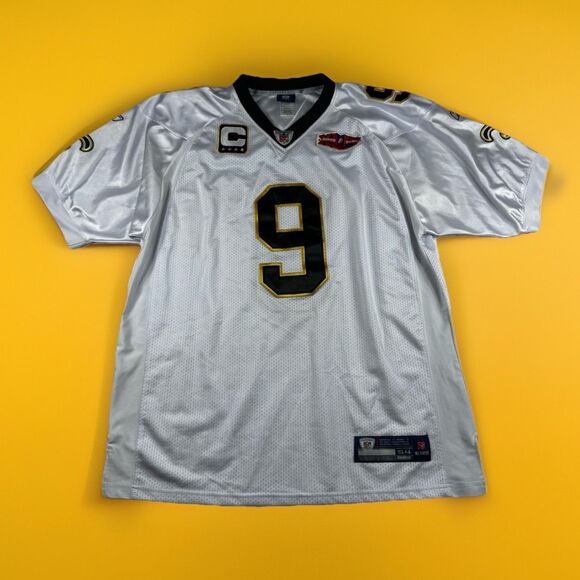 NFL Reebok On Field Brees New Orleans Saints Jersey Men's 54 Sewn Stitch Patch - Picture 1 of 16